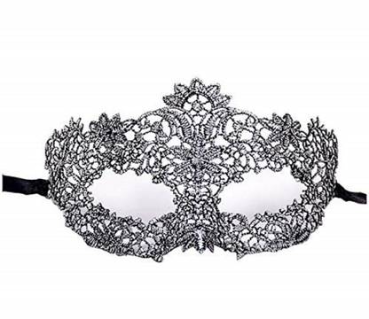 Digital Shoppy Silver Lace Venetian Mask Party Masquerade Queen Eye Mask (SILVER 2) Party Mask