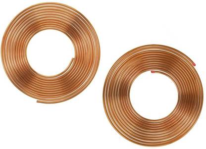 CAMIPRO SPARE PACK_OF_2 COPPER PIPE , Outer Diameter 3/8" inch for SPLIT AC Air Conditioners - LENGTH is 15 Meters (50 Feet) Plumbing Pipe (Copper), Wall Thickness - 23 guage - High quality COPPER PIPE 50 mm Plumbing Pipe