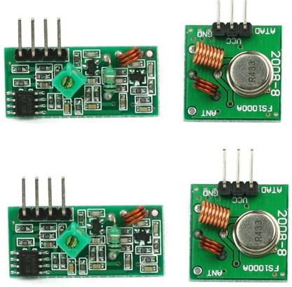DHRUV-PRO 2-Pic 433 MHz RF Transmitter and Receiver Communication Module Kit for ARM / MCU WL DIY 315 MHz / 433 MHz Wireless for UNO R3 Diy Kit Electronic Components Electronic Hobby Kit