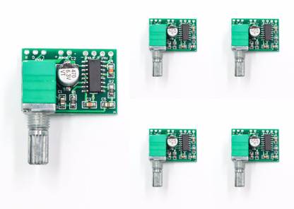 DHRUV-PRO 5-Pic PAM-8403 Audio Amplifier Board with Volume Control 2 channel 3w - 5v power amplifier board Electronic Components Electronic Hobby Kit