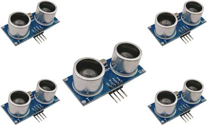 DHRUV-PRO 5-Pic Ultrasonic Sensor HC-SR04 Distance Measuring Transducer Sensor Module Electronic Components Electronic Hobby Kit