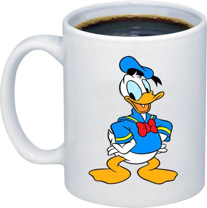 ADITI Designs Donald Duck on transparent background theme Ceramic Coffee Mug
