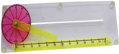 THE LABWORLD Mathematics kit model for lab circumference of circle by rolling it on a straight line and finding relation circumference=piex diameter Ruler