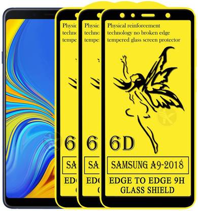 Kreatick Edge To Edge Tempered Glass for samsung Galaxy A9-18 ( 6D Glass Screen Protector 9H Hardness Glass with Touch Accuracy)