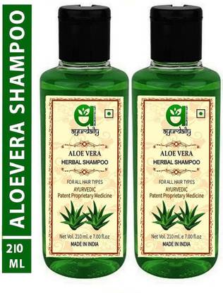 Ayurdaily Aloevera Herbal Anti Hair Loss and Hair Growth Shampoo, 210ml (Pack of 2)