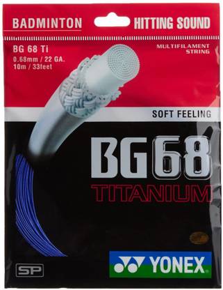 YONEX BG 68 Titanium 0.68 Badminton String - 10 m