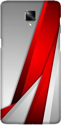 LEEMARA Back Cover for OnePlus 3 (A3003,A3000)/ OnePlus 3T (A3010), Abstract,White And Red,Pattern, PRINTED, BACK COVER