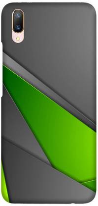 LEEMARA Back Cover for Vivo V11 Pro, Vivo 1804, Abstract, Grey And Green, Pattern, PRINTED, BACK COVER