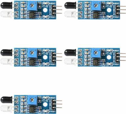 DHRUV-PRO 5-Pic Reflection IR Obstacle Avoidance Sensor Module infrared sensor Reflect IR Sensor Electronic Components Electronic Hobby Kit