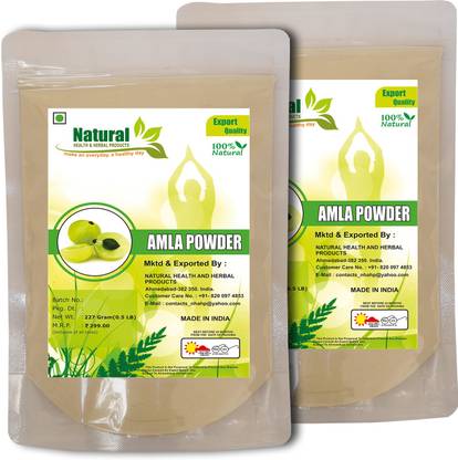 Natural Health and Herbal Products Natural Amla Powder - Pack of 2 of 227 Gm