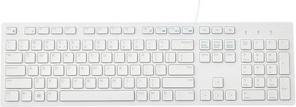 DELL KB216-WHITE Wired USB Standard Desktop Keyboard Compatible with Desktop, Laptop, Mac