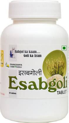 Pranacharya Isabgol Tablets | Psyllium Husk Tablets | 60 tablets | Relief from Constipation