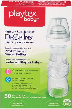 Playtex Drop-Ins Bottle Liners 4 Ounce - 119 ml