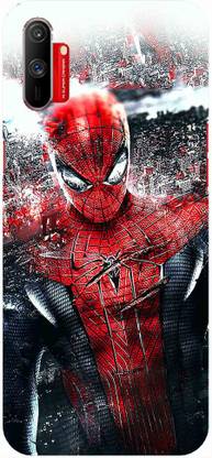 FULLYIDEA Back Cover for Realme C3, avengers, marvel, logo, spiderman