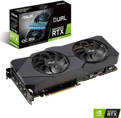 ASUS DUAL-RTX2080S-O8G-EVO GDDR6 8 GB NVIDIA Chipset 352 bit 1800 MHz Graphics Card