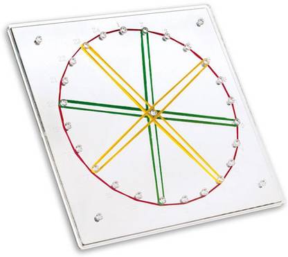 THE LABWORLD Geoboard for kids 30 cm mathematics kit learning geometric shapes resources kit,Big size 30x30 cm