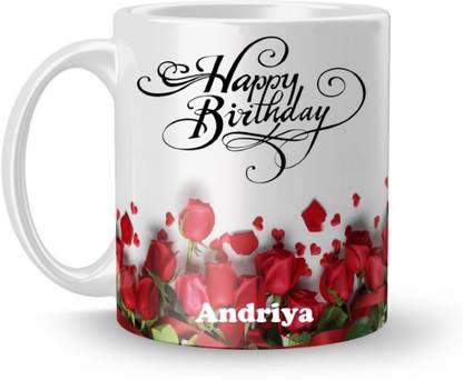 Beautum Happy Birthday Andriya Best Gift White Model No:BRRHB001422 Ceramic Coffee Mug