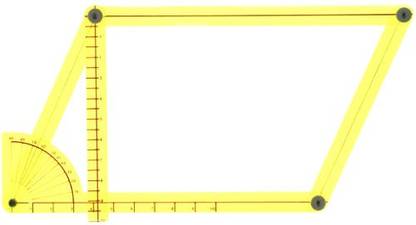 THE LABWORLD Parallelogram and its properties mathematics kit working model manipulatives learning resources kit,size 25x25 cm Ruler