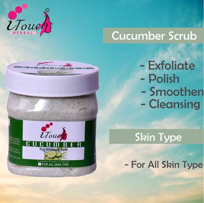I TOUCH HERBAL CUCUMBER SCRUB 500 ML FOR FACE AND BODY NO PARABEN NO SLS Scrub