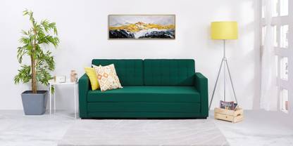WESTIDO Cortez 2 Seater Double Solid Wood Fold Out Sofa Cum Bed