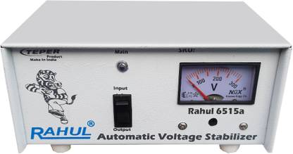 राहुल 6515a 500 VA 140-280 Volt LCD/LED TV 42" + /Music System/Refrigerator 90 to 180 Ltr Automatic Voltage Stabilizer ऑटोमेटिक स्टेबलाइजर
