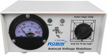 ROBIN TEPER 222 a 300 VA 140-280 Volt 1 CRT TV/Music System + DVD/DTH Autocut Voltage Stabilizer Autocut Stabilizer
