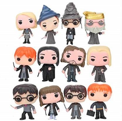 smart anime buy 12pcs Harry Potter Action Figure Set Harry Potter, Severus Snape, Hermione Granger, Ronald Weasly, Dumbledore 10 cms