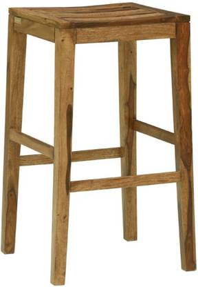 DEMIWALL Sheesham Wood Bar Chair for Home | Long Wooden Chair | High Stool Solid Wood Bar Stool