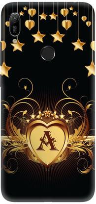 LEEMARA Back Cover for Huawei Y6 (2019) MRD-LX1F,MRD-LX1,MRD-LX3, Huawei Y6 Prime (2019), A,A Letter,A Alphabet,PRINTED