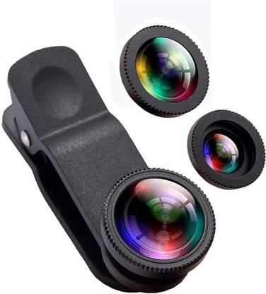 SQUAIRCLE 3 in 1 Cell Phone Camera Lens Kit -Fish Eye Lens, 2 in 1 Macro Lens & Wide Angle Lens Mobile Phone Lens