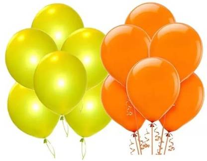 gorgeous moment Solid good quality standard colour helium round party latex balloons multicolour (color orange and yellow) Balloon