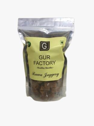 gur factory Rawa Pack of 2 (1 Kg) Block Jaggery