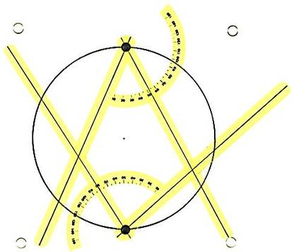 THE LABWORLD cyclic quadrilateral mathematics learning kit math working movable model for lab montessori manipulatives resources kit,size 27x27 cm Ruler