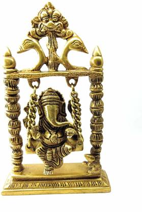 RAMA METAL GHANESH STATUE Decorative Showpiece  -  19 cm