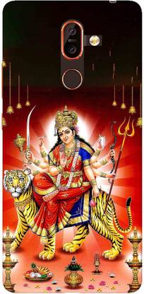 FULLYIDEA Back Cover for Nokia 7 Plus, durga mata, jai maa ambe