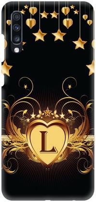 LEEMARA Back Cover for Samsung Galaxy A70 (SM-A705FN), L, L Letter, L Alphabet, L Word, PRINTED BACK COVER