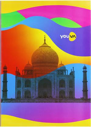 NAVNEET Youva Soft Bound Long Book Rainbow 21x29.7 cm A4 Notebook Single Line 172 Pages