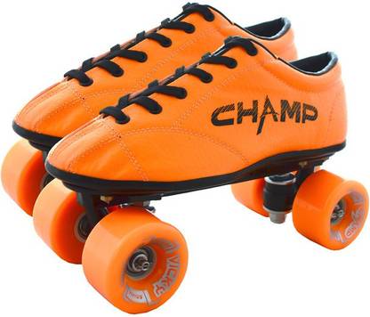 VICKY Champ Orange Shoe Skates, UK-8 Quad Roller Skates - Size 8 UK