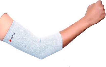 FAZTER Premium Unisex Compression Elbow Sleeves For Tendonitis | With 4D Stretch (1 Pair) Elbow Support
