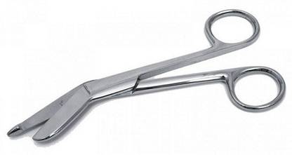 Meditech Bandage cutting scissors 7 inches Curved And Angled Dissecting Scissors