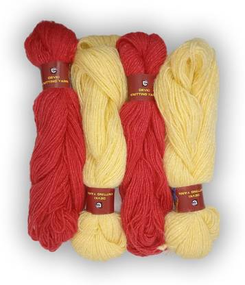 devki knitting yarn CHAMCHAM SHINY KNITTING YARN LEMON CHIFFON AND IMPERIAL PINK COLOR MIX