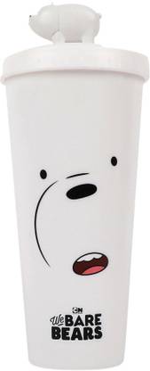 MINISO We Bare Bears- Water Bottle with Straw (Type B) 400 ml Bottle