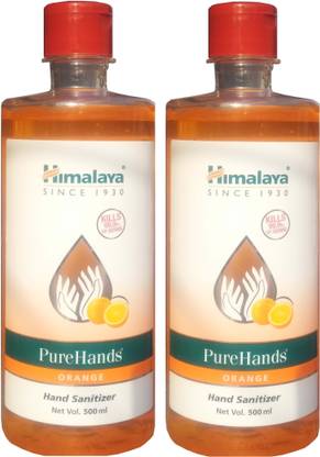 HIMALAYA  Orange 2 Units of 500ml each Hand Sanitizer Bottle