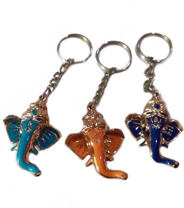 variety-store God ganesha ganapati keychain plastic pack of 3 Key Chain