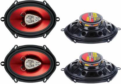 BOSS Ch5730 5X7 600W 3-Way Car Coaxial Audio Stereo Speakers Red 2 Pairs 600 W Car Speaker