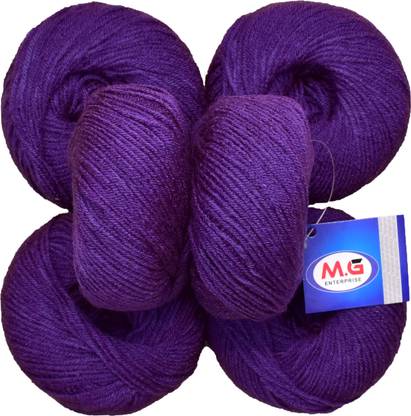 M.G Enterprise 100% Acrylic Wool Falsa (6 pc) Baby Soft Wool Ball Hand Knitting Wool/Art Craft Soft Fingering Crochet Hook Yarn, Needle Knitting Yarn Thread Dyed