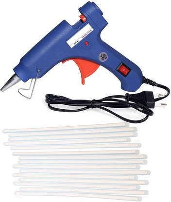 T Gum Fairsdeal - 20 watt / Blue and Orange / with 15 glue sticks/ with on-off button/ with indicator/ with stand/ with high quality/ For multi use / hot melt Standard Temperature Corded Glue Gun