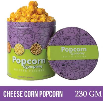POPCORN&COMPANY PnC Popcorn - Cheese Corn Popcorn 230 GM (Large Tin) Cheese Popcorn