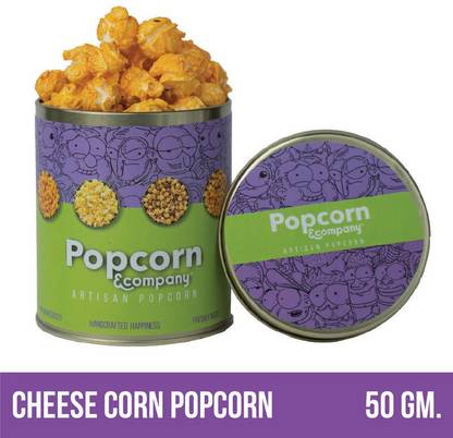 POPCORN&COMPANY PnC Popcorn - Cheese Corn Popcorn 50 GM (Regular Tin) Cheese Popcorn