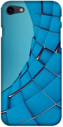 LEEMARA Back Cover for Apple iphone 8, Abstract, Blue Pattern, Designer, PRINTED BACK COVER